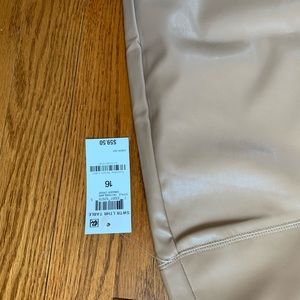 Pleather pants tan colour